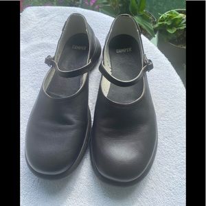 Women Camper Mary Jane black leather shoes EU Sz 40